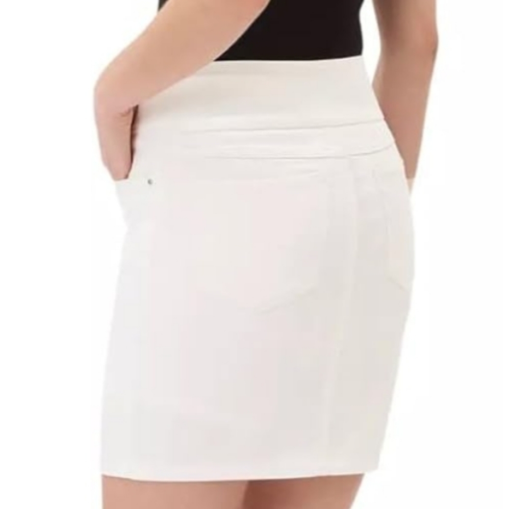 S.C. & CO White Denim Skort skirt hot trending new